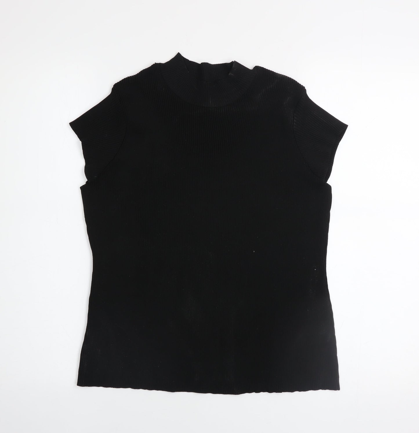 Womens UK Size L ASOS Black Basic T-Shirt