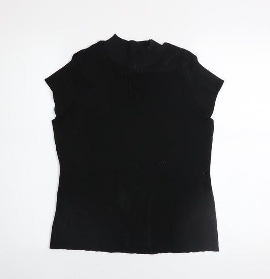 Womens UK Size L ASOS Black Basic T-Shirt