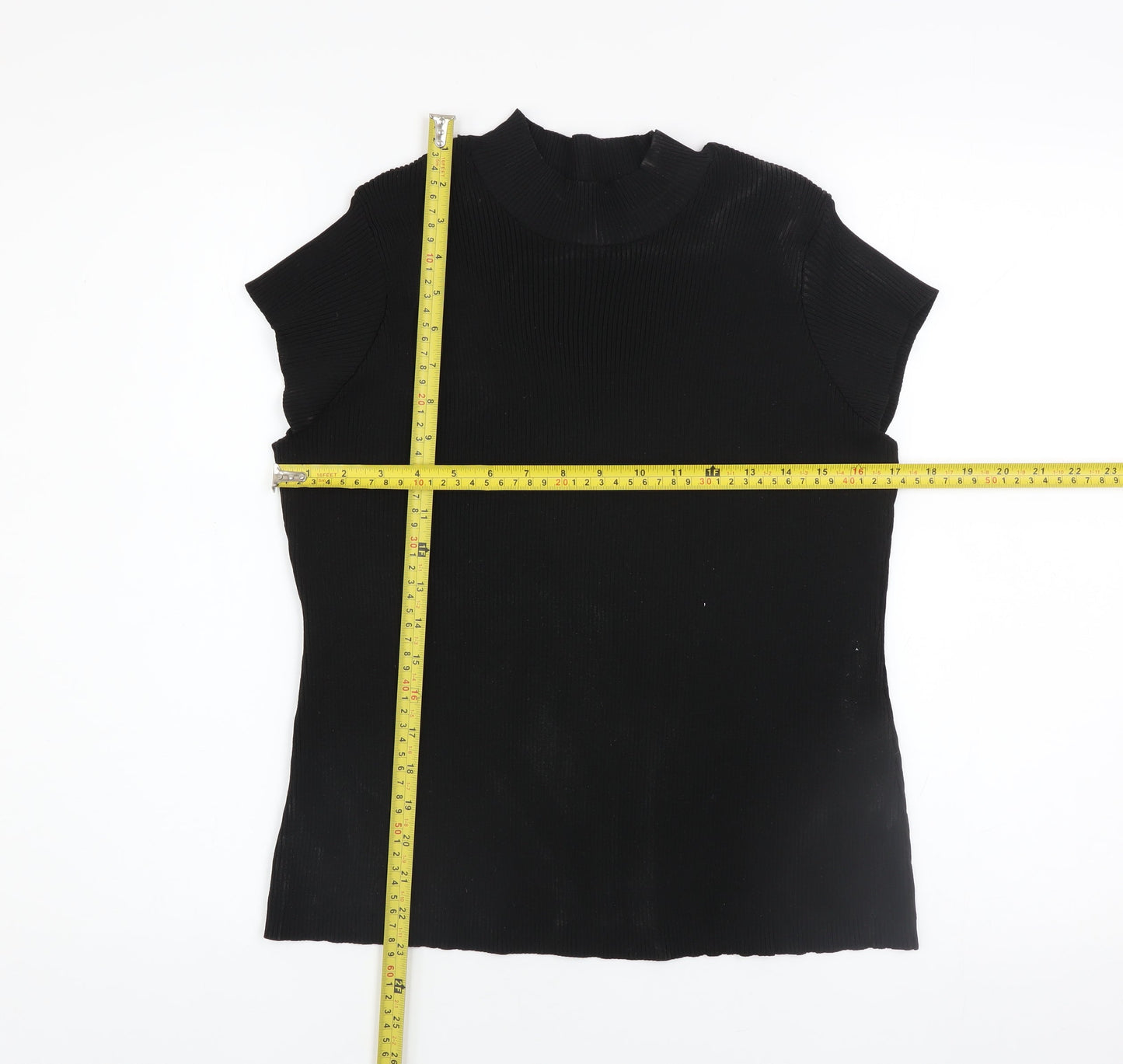 Womens UK Size L ASOS Black Basic T-Shirt