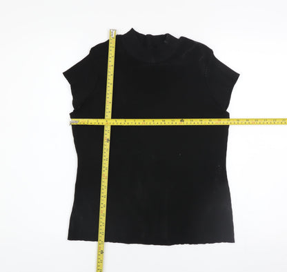 Womens UK Size L ASOS Black Basic T-Shirt