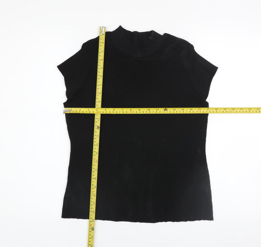 Womens UK Size L ASOS Black Basic T-Shirt