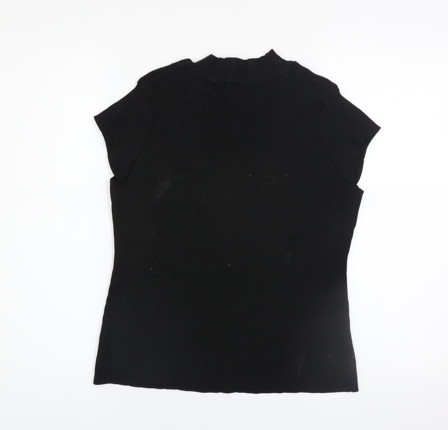 Womens UK Size L ASOS Black Basic T-Shirt
