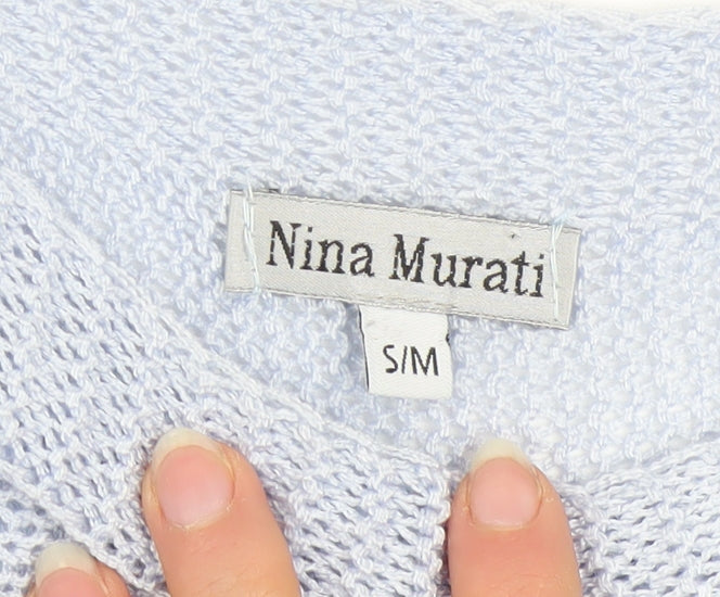 Womens UK Size S Nina Murati Blue Pullover Jumper