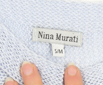 Womens UK Size S Nina Murati Blue Pullover Jumper