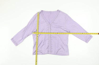 Womens UK Size 18 Marks and Spencer Purple Cardigan Jumper