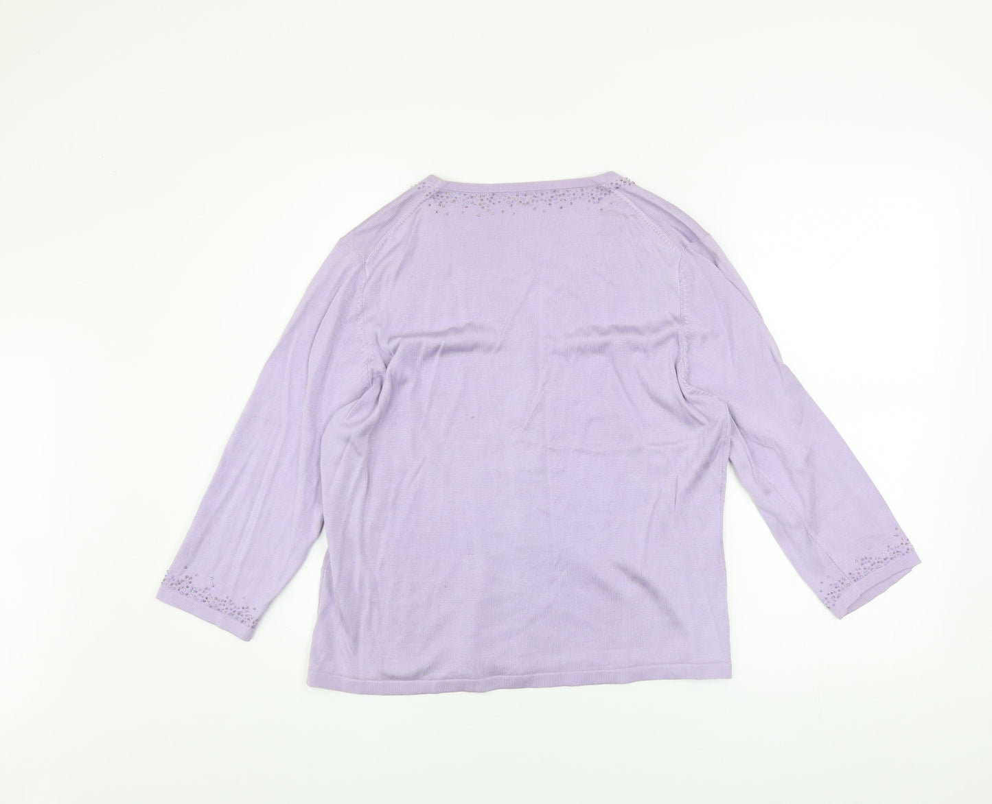 Womens UK Size 18 Marks and Spencer Purple Cardigan Jumper