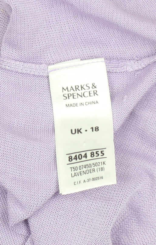 Womens UK Size 18 Marks and Spencer Purple Cardigan Jumper