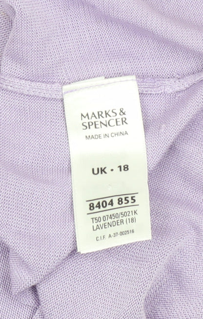 Womens UK Size 18 Marks and Spencer Purple Cardigan Jumper