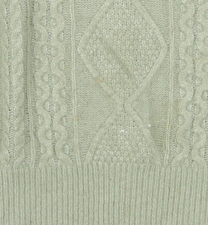 Womens UK Size 12 Fat Face Green 1/4 Zip Jumper