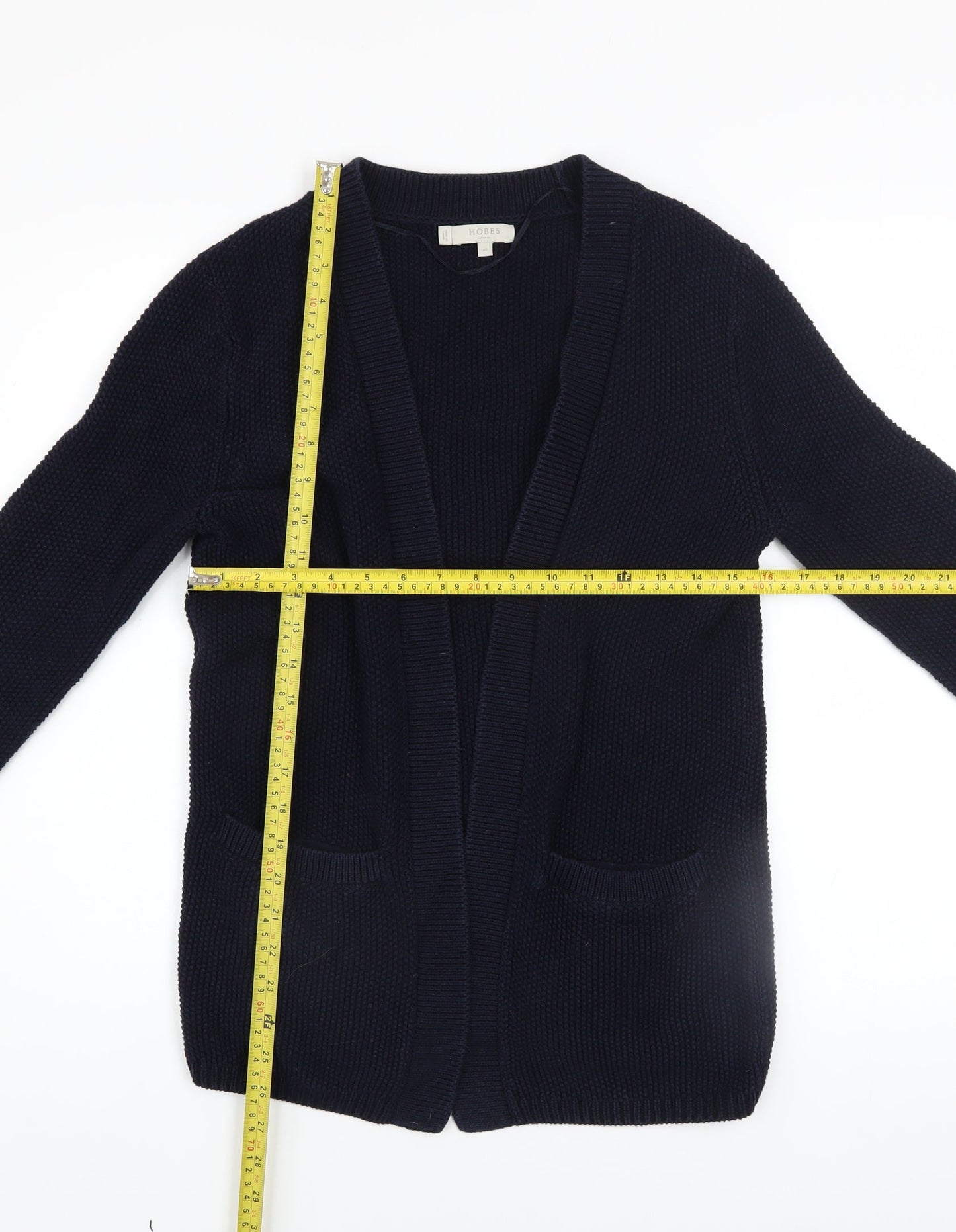 Womens UK Size XS Hobbs Blue Cardigan Jumper