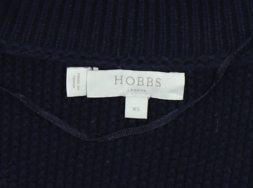 Womens UK Size XS Hobbs Blue Cardigan Jumper