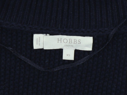 Womens UK Size XS Hobbs Blue Cardigan Jumper