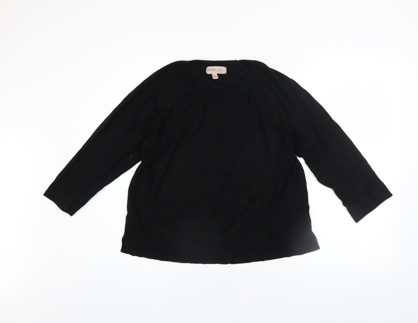 Womens UK Size L Philosophy Black Pullover Jumper