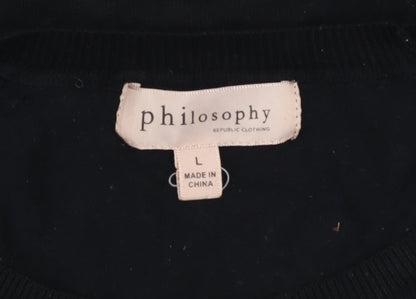 Womens UK Size L Philosophy Black Pullover Jumper