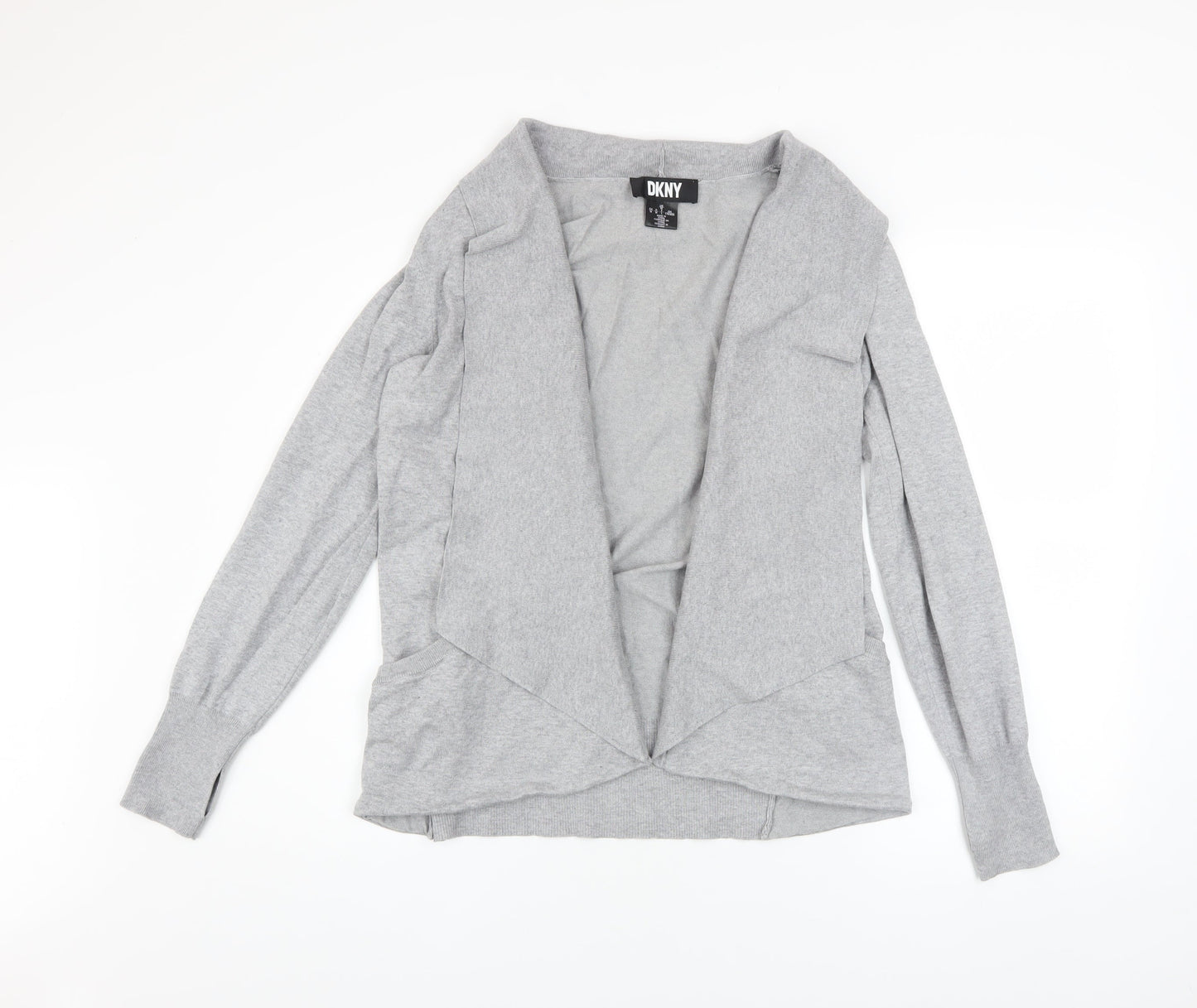 Womens UK Size M DKNY Grey Cardigan Jumper
