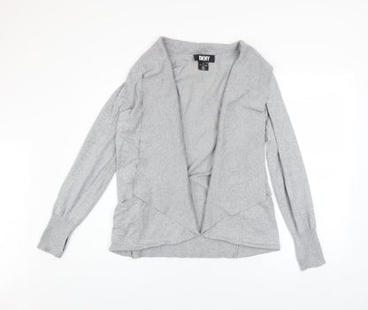Womens UK Size M DKNY Grey Cardigan Jumper