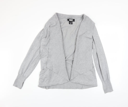 Womens UK Size M DKNY Grey Cardigan Jumper