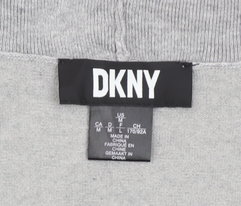 Womens UK Size M DKNY Grey Cardigan Jumper