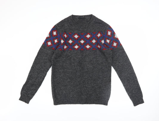 Mens UK Size XS ASOS Grey Pullover Jumper
