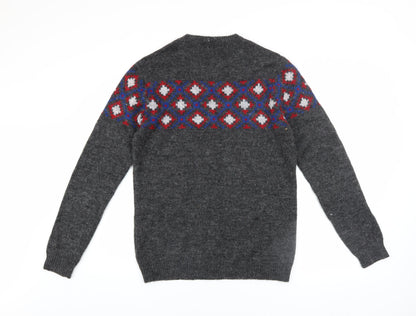 Mens UK Size XS ASOS Grey Pullover Jumper