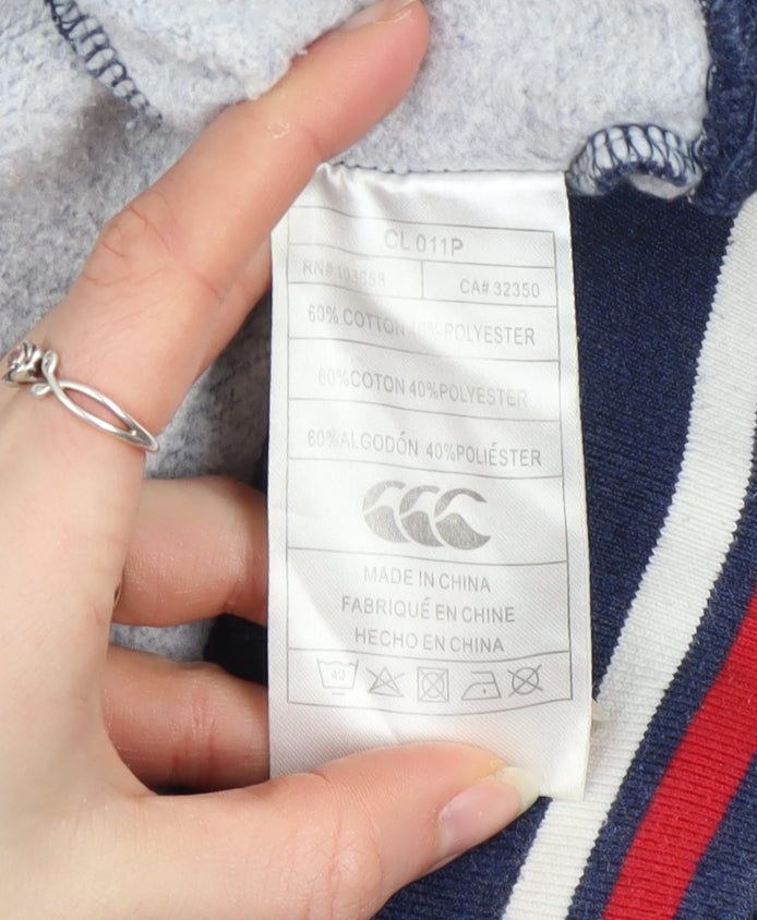 Womens UK Size 10 Canterbury Blue Pullover Hoodie