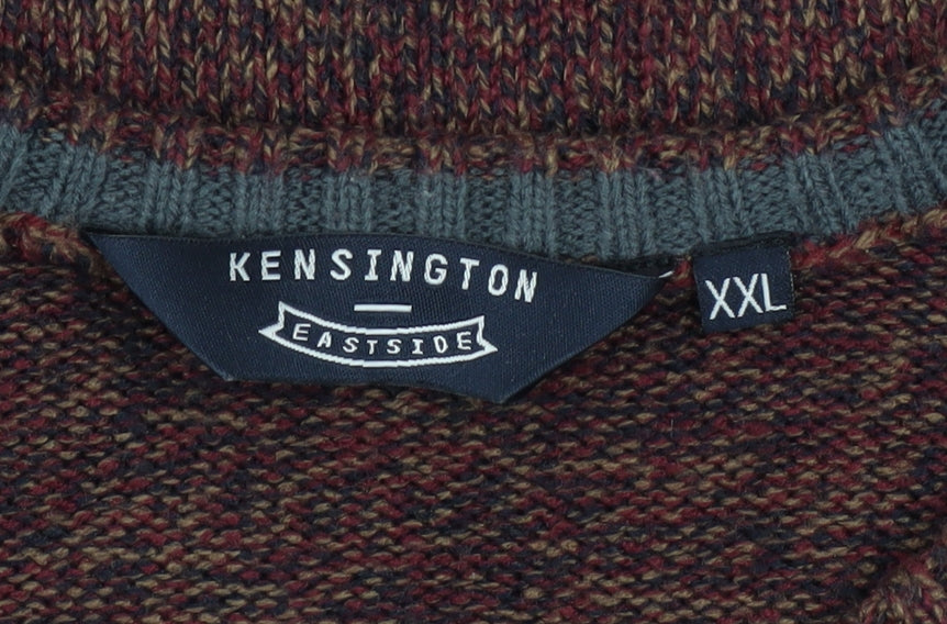 Mens UK Size 2XL Kensington Eastside Brown Pullover Jumper