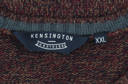 Mens UK Size 2XL Kensington Eastside Brown Pullover Jumper