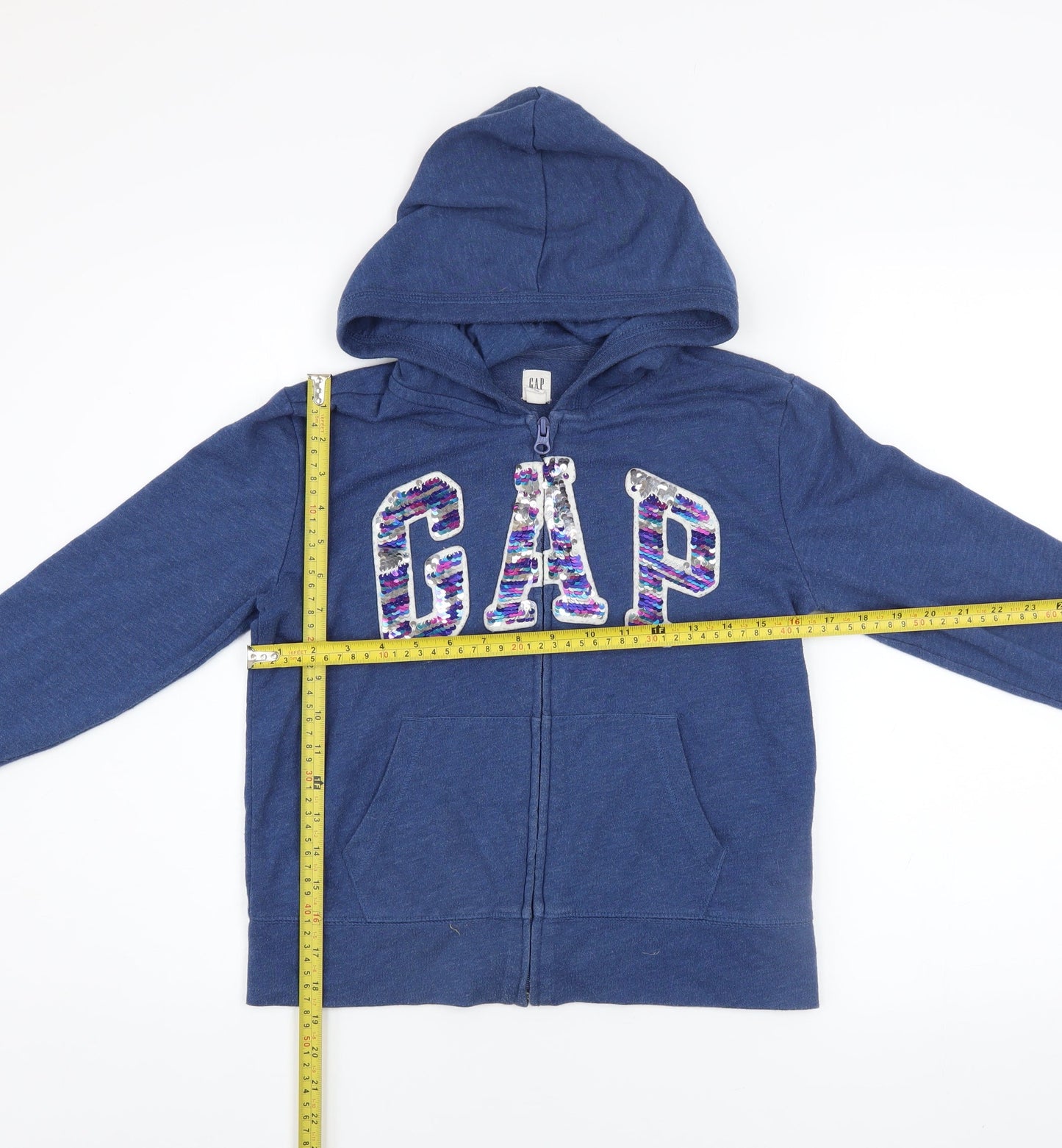 Girls UK Size 12-13 Years Gap Blue Full Zip Hoodie