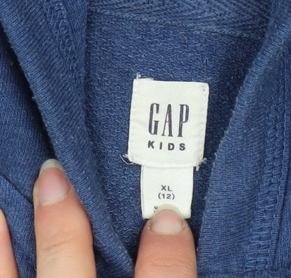 Girls UK Size 12-13 Years Gap Blue Full Zip Hoodie