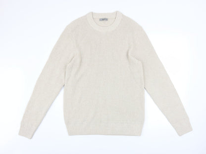 Mens UK Size M TU Beige Pullover Jumper