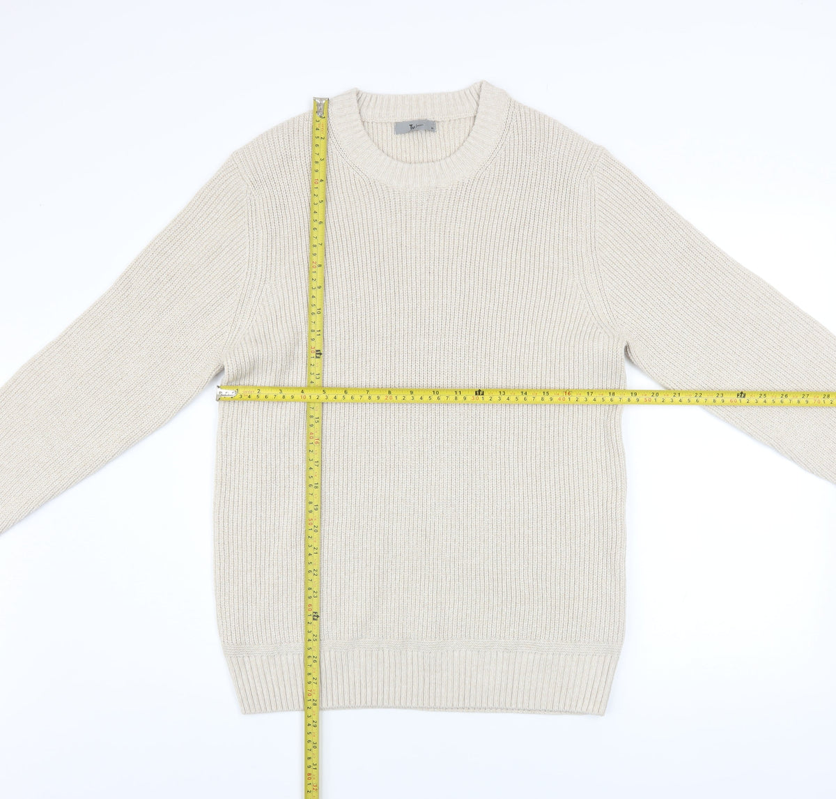 Mens UK Size M TU Beige Pullover Jumper