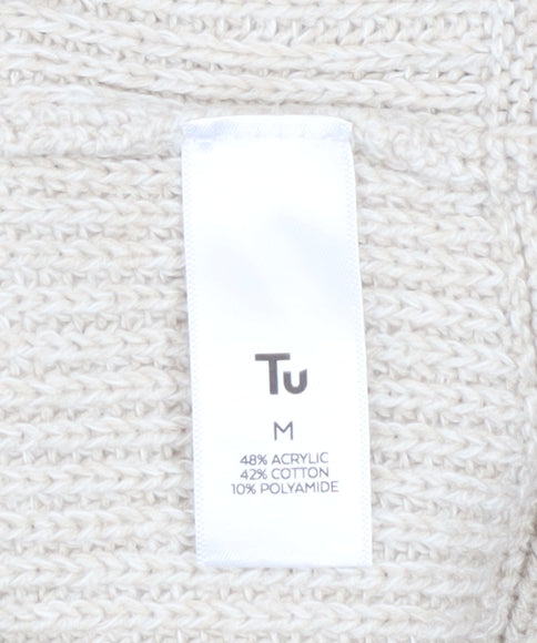 Mens UK Size M TU Beige Pullover Jumper