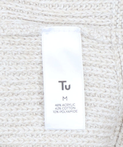 Mens UK Size M TU Beige Pullover Jumper