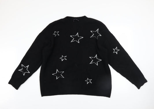 Womens UK Size L Marks and Spencer Black Pullover Jumper