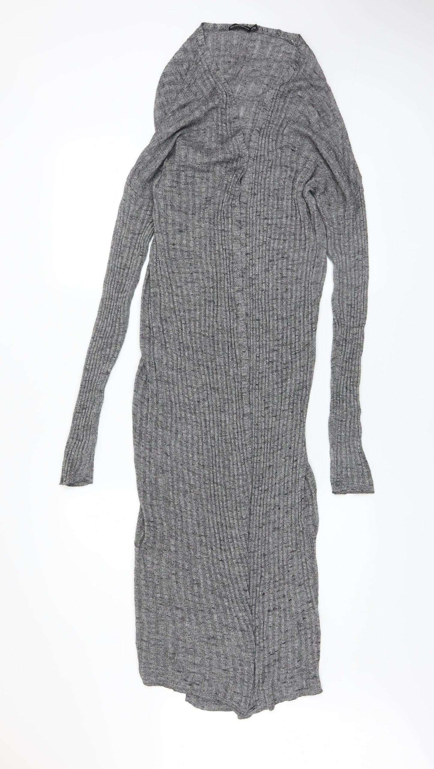 Womens UK Size L Bershka Grey Cardigan Jumper