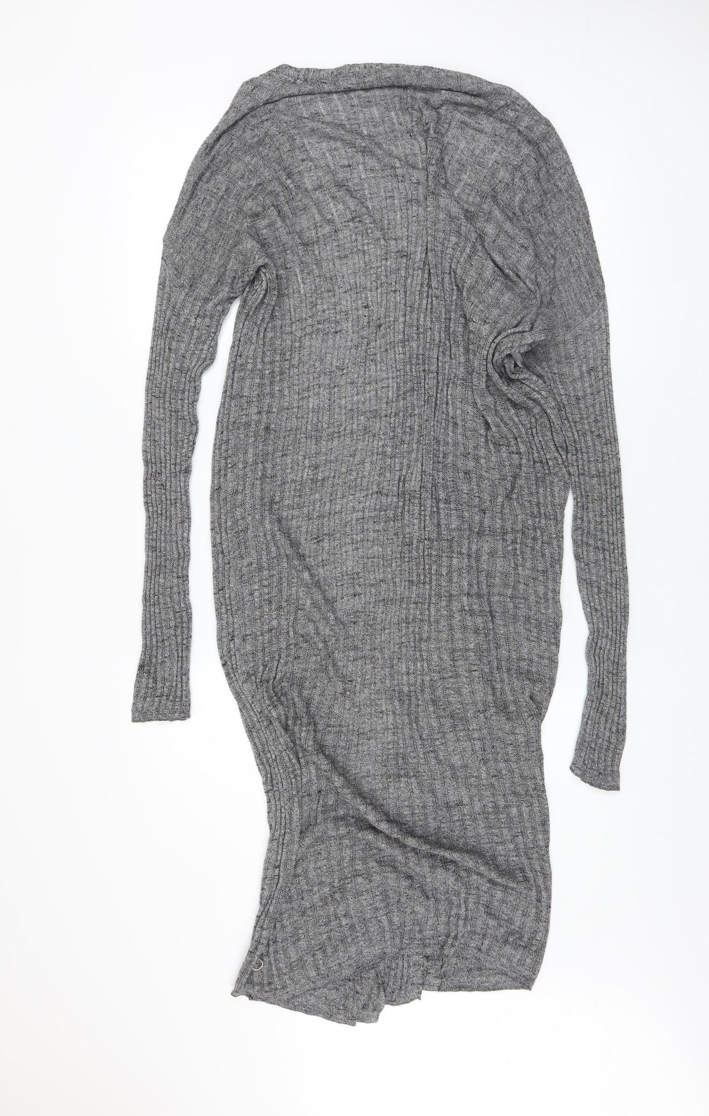 Womens UK Size L Bershka Grey Cardigan Jumper