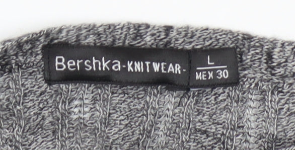 Womens UK Size L Bershka Grey Cardigan Jumper