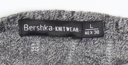 Womens UK Size L Bershka Grey Cardigan Jumper