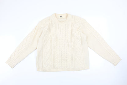 Womens UK Size L Uniqlo Ivory Pullover Jumper