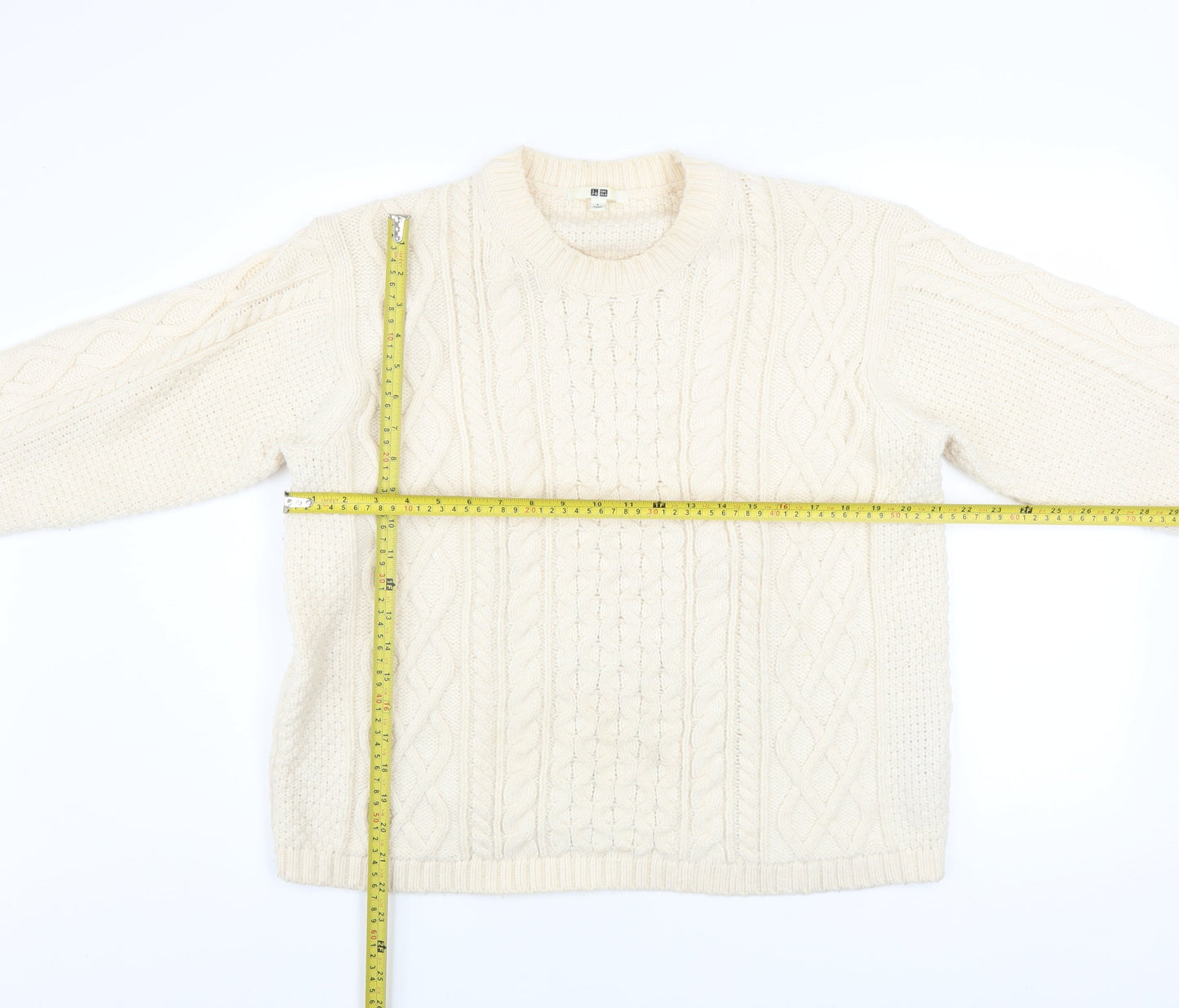 Womens UK Size L Uniqlo Ivory Pullover Jumper