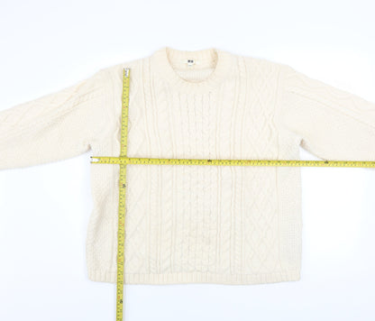 Womens UK Size L Uniqlo Ivory Pullover Jumper