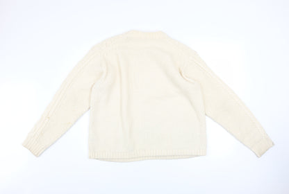 Womens UK Size L Uniqlo Ivory Pullover Jumper
