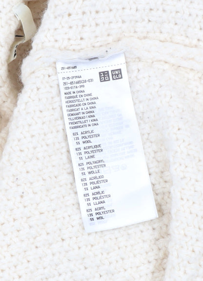 Womens UK Size L Uniqlo Ivory Pullover Jumper