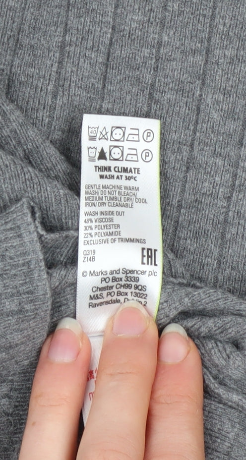 Womens UK Size 18 Marks and Spencer Grey Pullover Jumper