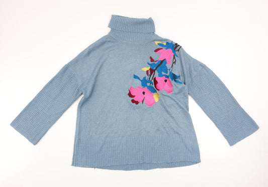 Womens UK Size 10 Lost Ink Blue Pullover Jumper