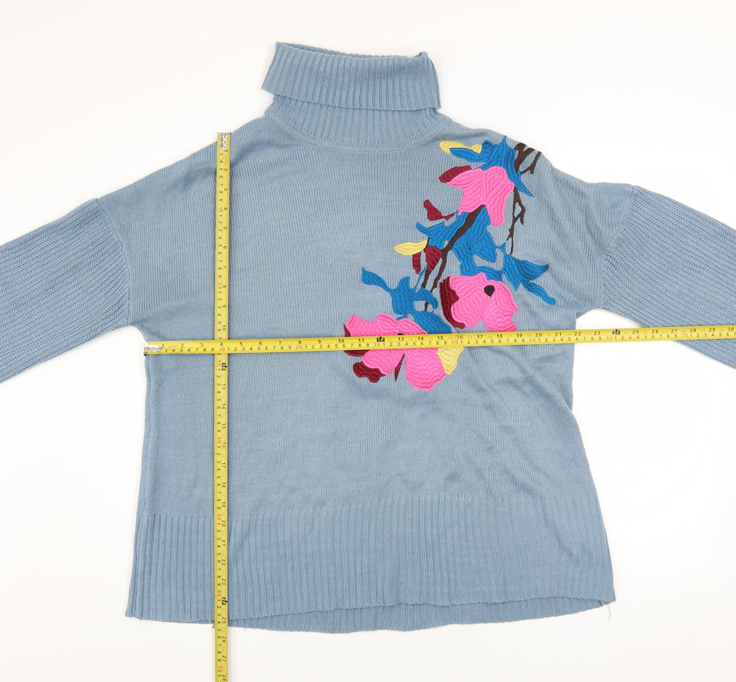 Womens UK Size 10 Lost Ink Blue Pullover Jumper