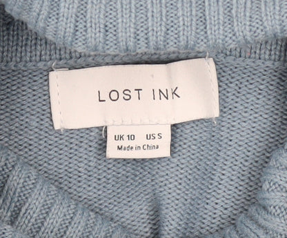 Womens UK Size 10 Lost Ink Blue Pullover Jumper