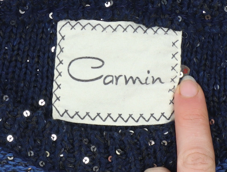 Womens UK Size S Carmin Blue Pullover Jumper