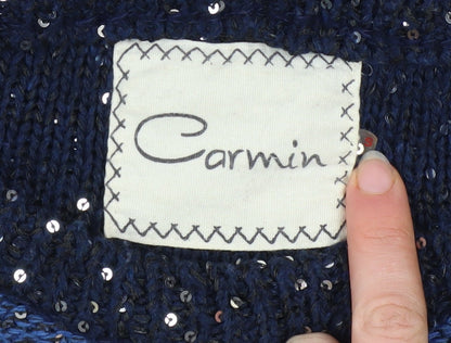 Womens UK Size S Carmin Blue Pullover Jumper