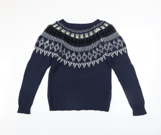 Womens UK Size S VERO MODA Blue Pullover Jumper